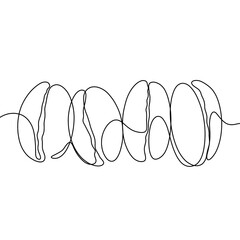 Macaroons cookie biscuit line continuous drawing. One line illustration. Hand drawn linear silhouette of macaroons.