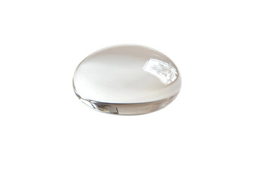 Fototapete - A crystal clear drop of water on an isolated background. Drop png for copy paste. Generated with AI.