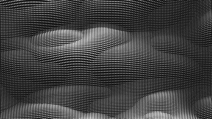 Wall Mural - point wave noise texture. abstract dot background. technological cyberspace background.