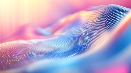 Aufkleber - Abstract colorful wave pattern flowing in digital cyberspace
