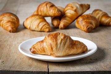 Wall Mural - freshly baked croissants