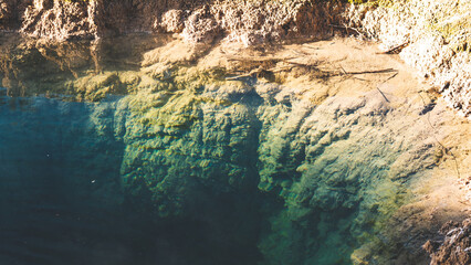 Wall Mural - Thermal activity lakes puddles tokaanu new zealand nature beautiful steaming hot water