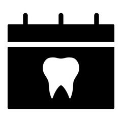 Poster - tooth check up schedule icon