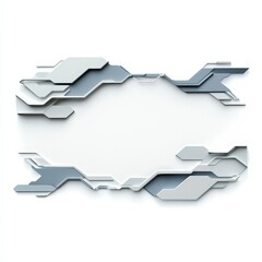 Wall Mural - a white background with a grey and silver design