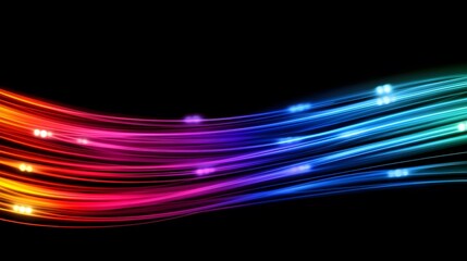 Wall Mural - abstract colorful wavy light streaks background