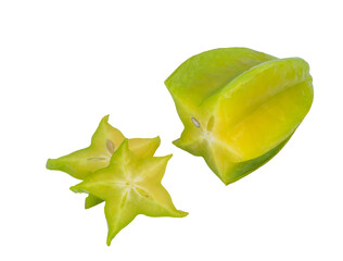 Wall Mural - High-Quality PNG star fruit slices on white background