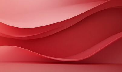Wall Mural - red wave background-generative ai