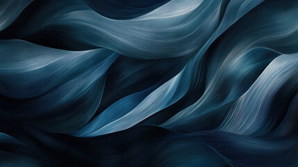 Wall Mural - Abstract Blue Swirls:  An abstract, minimalist background of flowing blue and white lines, like water or silk, creating a sense of motion and fluidity.  