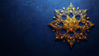 © Jhati - Intricate golden pattern with blue background for Ramadan celebration decor