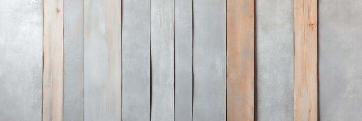 Leinwandbilder - Wood and concrete panels create modern, textured background for design