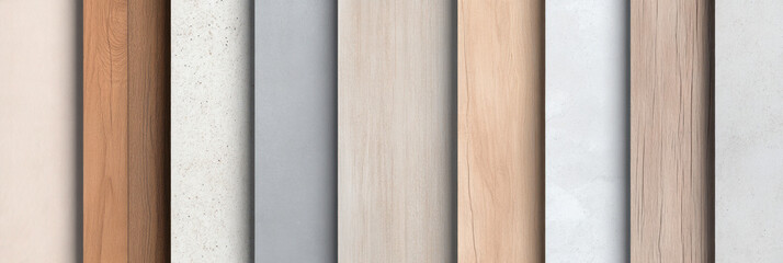 Aufkleber - Natural wood, concrete, and stone textures in various colors and finishes
