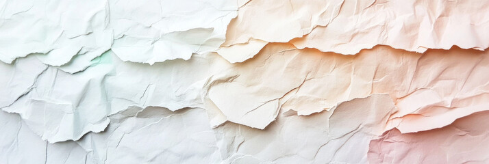Leinwandbilder - Crumpled paper texture in soft pastel colors, creating subtle background