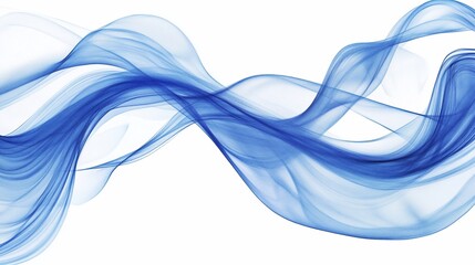 Wall Mural - Abstract Blue Swirls: A Serene Digital Artwork