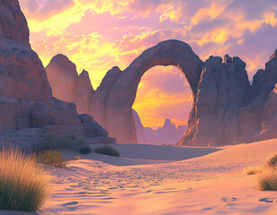 Wall Mural - Desert Sunset Arch