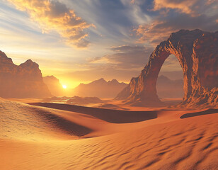 Wall Mural - Desert Sunset Arch