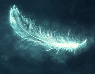 Canvas Print - Glowing Feather