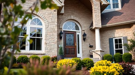 Sticker - Stone House Entrance with Landscaping