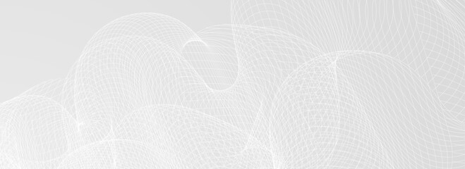 Wall Mural - abstract grey wavy background. silver flowing wave line pattern. technology curved undulated stripe 