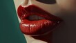 © Infinity - Seductive Red Lips: A Close-Up Beauty Shot