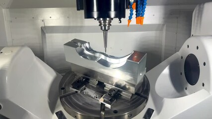 Wall Mural - the 5-axis cnc mills machines for design configuration that utilizes a swivel head machine table flu