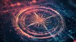 © banzeo - Digital compass navigation futuristic technology background