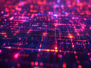 Digital binary code matrix background - 3D rendering of a scientific technology data binary code network conveying connectivity, complexity and data flood of modern digital age
