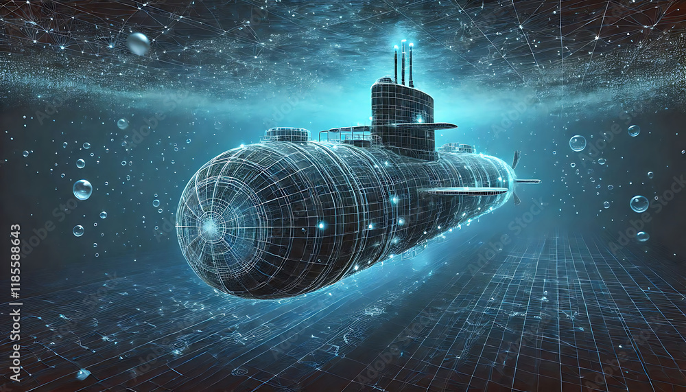 Chartplotter Image Submarine Submarine blueprint technical schematic, cutaway diagram, transparent ...