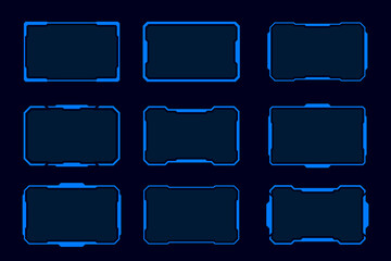Wall Mural - abstract sci fi frame template layout. futuristic frame element. hud interface holograme design elem