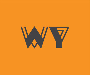 W and Y logo design. WY abstract Letters Logo Monogram. This logo design is the process of creating a visual symbol that represents a brand, company, or individual.