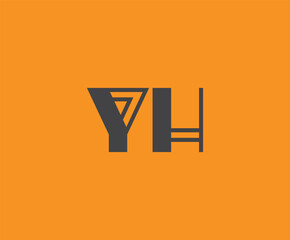 Y and H logo design. YH abstract Letters Logo Monogram. This logo design is the process of creating a visual symbol that represents a brand, company, or individual.