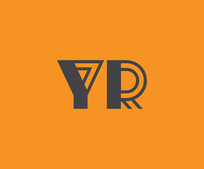 Y and R logo design. YR abstract Letters Logo Monogram. This logo design is the process of creating a visual symbol that represents a brand, company, or individual.