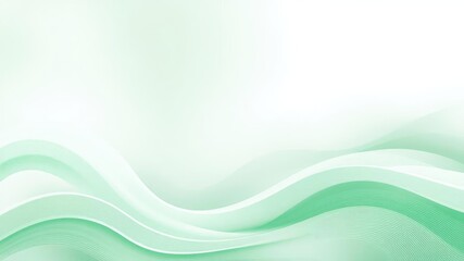 A gentle wave pattern with abstract green and white hues on a subtle gradient background, Water Texture, Abstract Art