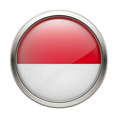 monaco flag in circle icon