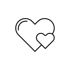 Wall Mural - Heart icon Vector logo outline