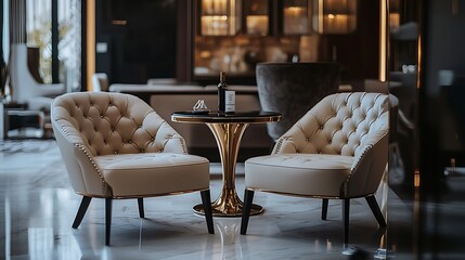 Wall Mural - Build an elegant website for a luxury lifestyle brand using a mocha color theme Integrate visually stunning call-to-action buttons and client success stories that highlight the brand\u2019s opulence