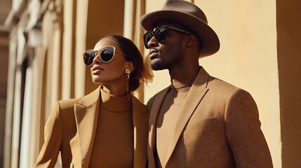 Wall Mural - Create a refined marketing website for a luxury brand using a mocha color palette Include engaging call-to-action buttons and real-life customer experiences that reflect the brand\u2019s elegance and