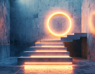 Canvas Print - Neon Steps