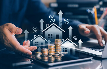 investing opportunity with real estate or property project concepts.residential developer forecastin