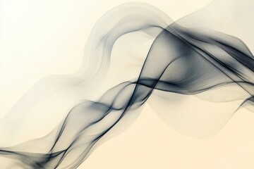 Wall Mural - A black and white image of a wave with a white background