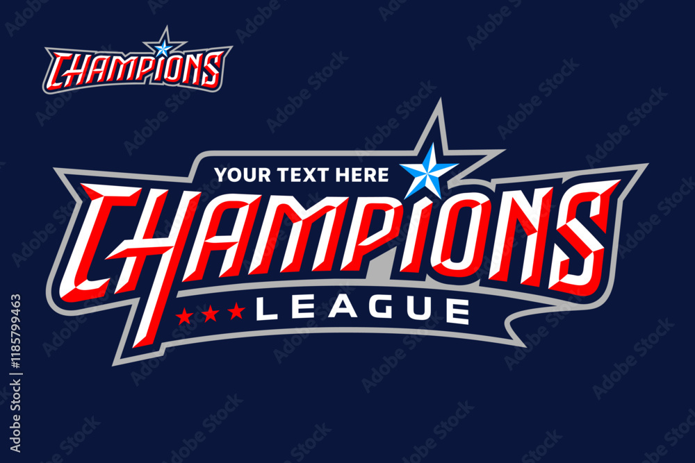 Champions Text Typography vector stock, For The Winner, Championships ...