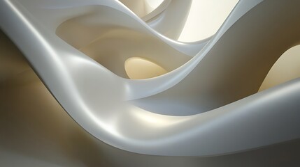 Abstract White Curves Modern Architectural Design
