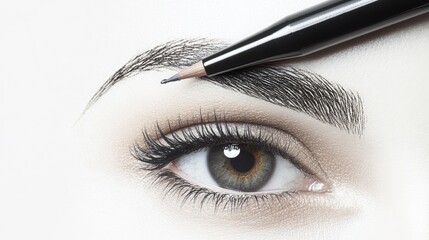 Wall Mural - Female eye color eyebrow eyebrow pencil beauty macro