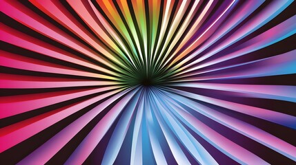 Wall Mural - abstract rainbow burst colorful radial lines background