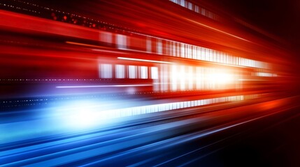 Wall Mural - abstract red blue light streaks motion blur background