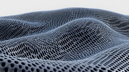 Abstract  D Perforated Surface  Grey Wavy Texture Background
