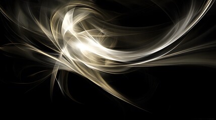 Wall Mural - abstract gold black swirls elegant background design