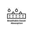 © Horoskooppi - Breathable sweat absorption icon simple vector symbol
