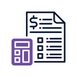 © Yaprativa - calculation icon. vector dual tone icon for your website, mobile, presentation, and logo design.