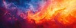 © DreamPointArt - Close-up of vibrant fire flames texture with dynamic colors highlighting the intensity and motion, captured in impressive detail with a wide angle lens