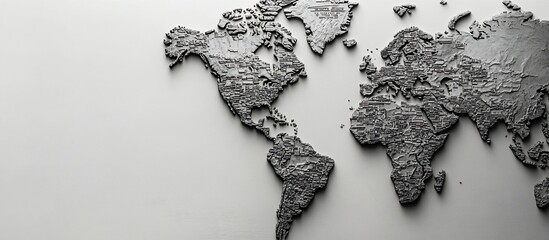 Global Perspective: A 3D Embossed World Map